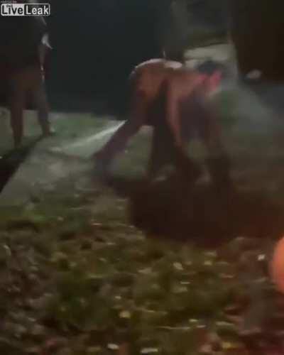 Not the best way to put out a fire