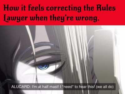 Wouldn’t be Halloween season without a Hellsing Abridged/D&D Meme 