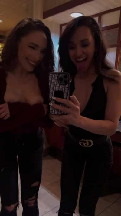 When in the bathroom together