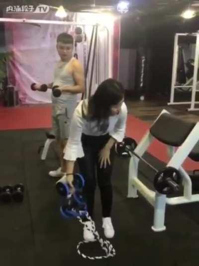 I think her tampon got pushed into her stomach.