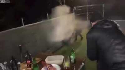 Just watch your friend fry on a grill