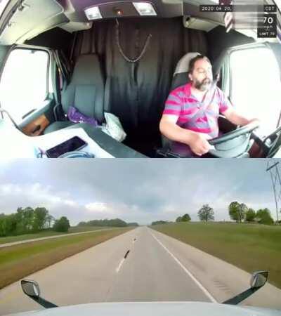 Scenario #1 Driver lost both his shoes! Scenario #2 He was driving without shoes all along? D or V?