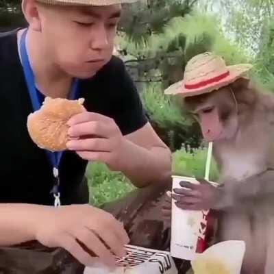 Tá gostoso o lanche muquinha?