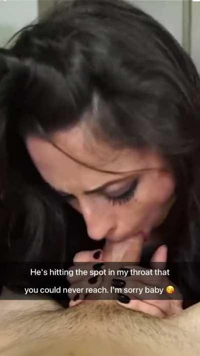 She loves drooling on his fat cock