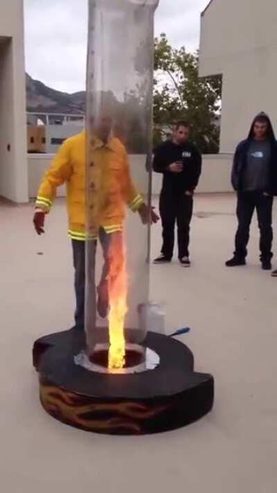 Five instructor Demonstrates The chimney effect to the trainees