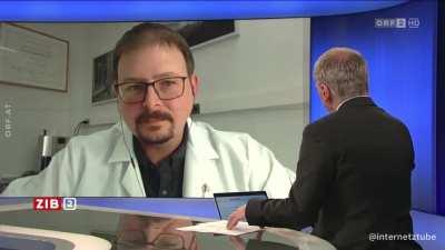 A newscast, but only the inhale sounds.