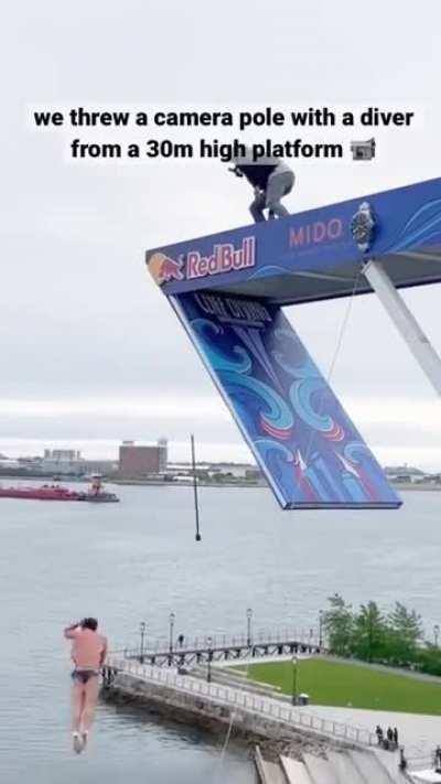 HMRB while I dive together with the camera pole