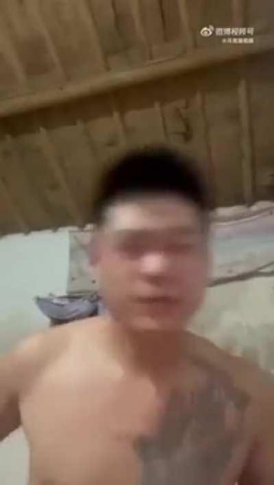 Chinese men are hitting themselves as self punishment for 