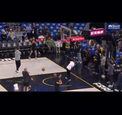 Attempting a full court tunnel shot