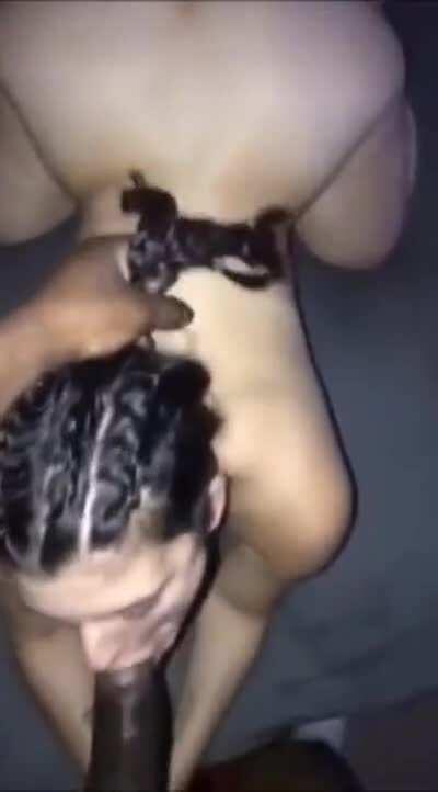 Goddess sucks XXXL cock