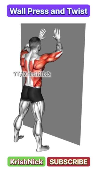 Wall Press & Twist: Simple Exercise To Correct Posture