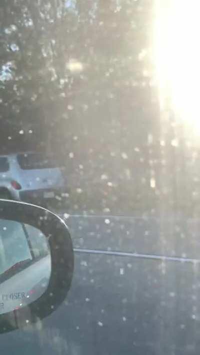 Car swerved a animal in the road, hit a pole, car lit on fire. Salt Lake City folks. Hope they’re okay.