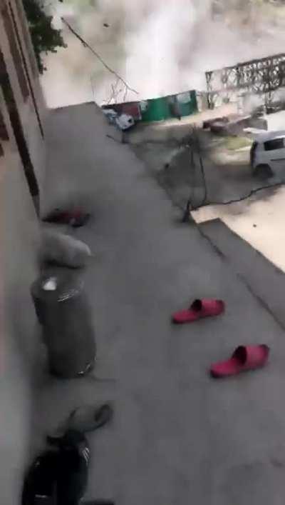 Rocks falling from cliff