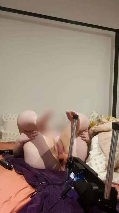 My beautiful pussy getting machine fucked (part one)