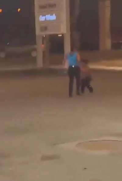 crazy fight at the gas station