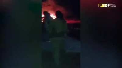 Video of the Syrian Democratic Forces (SDF) targeting a position held by the Syrian National Army (SNA) on November 26, 2024.