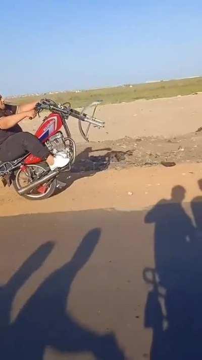 Performing a wheelie on a defective bike