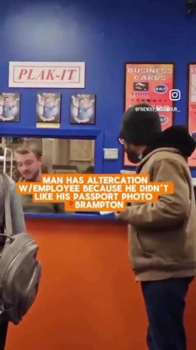 Customer doesn’t like their passport photo