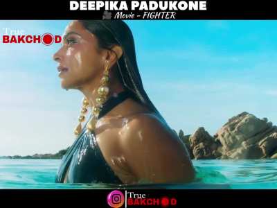 Deepika Padukone in hot black MONOKINI 👙 BIKINI //MOVIE FIGHTER 