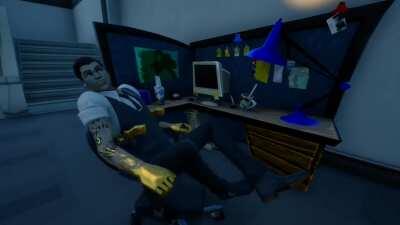 Slow day at the office? Loving this new office charriot emote!