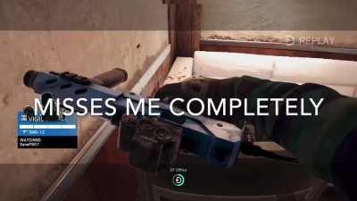 This Vigil staggers me with a melee, and then shoots directly through my shield to instantly headshot me????? How???