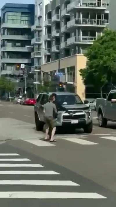 Guy warned him several times,but he didn't back off