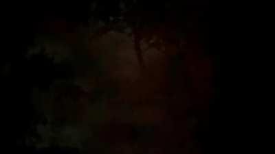 Ambulance parked across the street, made for some cool scenery.