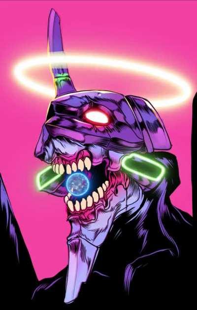 Animated an artwork on EVA01. EVA01 is love.