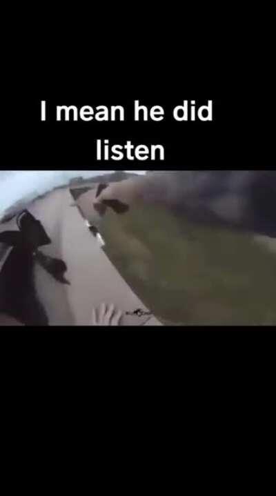 Mah man followed orders