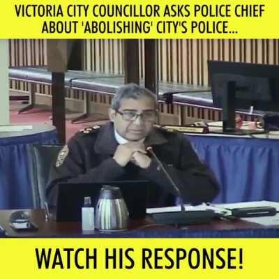 Victoria City Councillor Asks Police Chief About 'Abolishing' City's Police