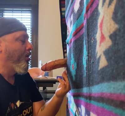 (47) Video of me taking good care of this beautiful bi cock, and huge tanks. The perfect nuts to hang onto, while stuffing his cock down my throat. 35/ 6’7”/8”