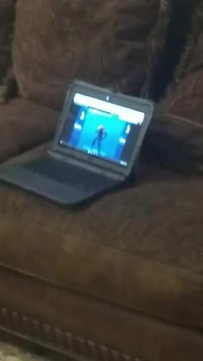 They are making my sister do fortnite dances for P.E