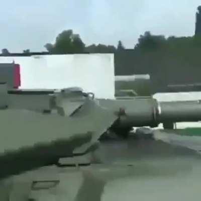 Centauro passing by in the highway