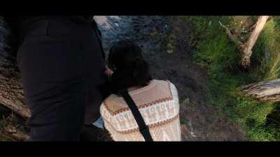 Cleaning up after I made my boyfriend sneakily cum hard.