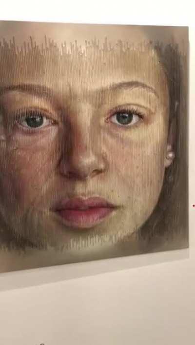 This portrait ages as you move to the right