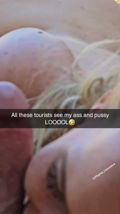 Public beach fun