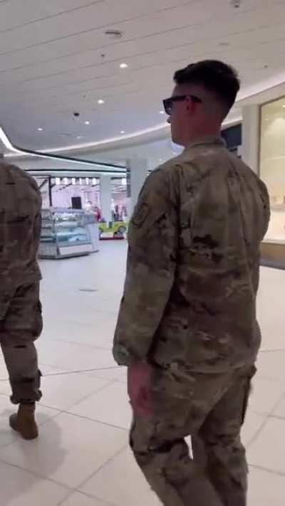 American soldiers stationed in Poland act professionally and resist the taunting by some ass.