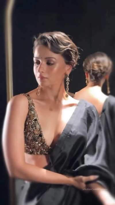 Alia Bhatt in a black saree