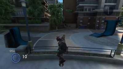 In the 3 years between Dead Space 1 and 2, Isaac took up a few hobbies. One of the more short-lived hobbies was skateboarding. Here you can see why