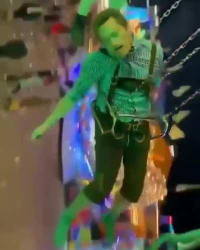 Enjoying the rides at the Oktoberfest