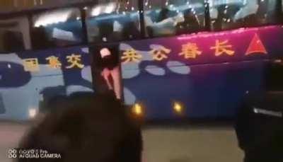Black basketball team gets heckled in China outside of stadium. This is wrong...