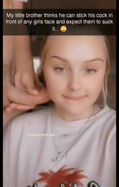 Brother Tease sister with cock