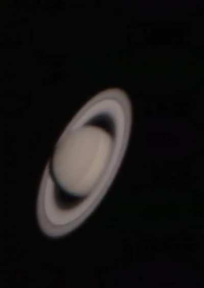 Saturn through my 14 inch dobsonian telescope.