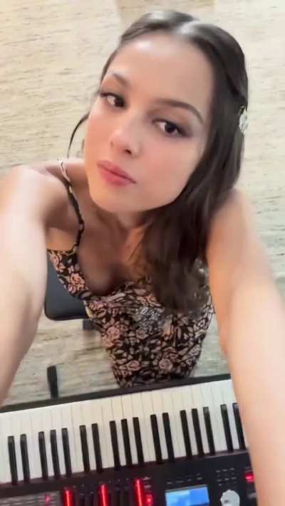 Liv in a floral dress