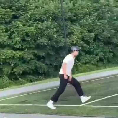 WCGW doing stunt on scooter