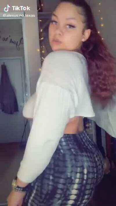 She almost popped out