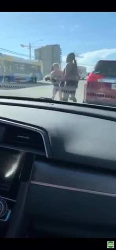 Woman senselessly uses dog as a weapon in road rage fight. I’m gonna buy the lumber for the Noah’s boat now.