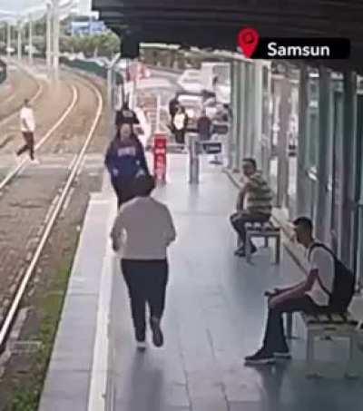 Using headphones while crossing the railway