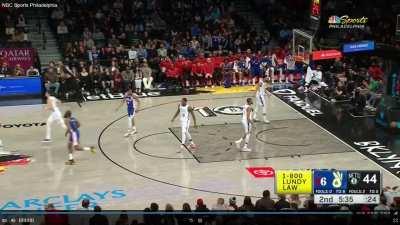 [Highlight] Joel Embiid beats the shotclock with a tough 3