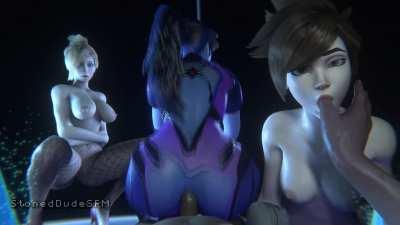 Widowmaker, Tracer, Mercy (Stoned dude) [Overwatch]